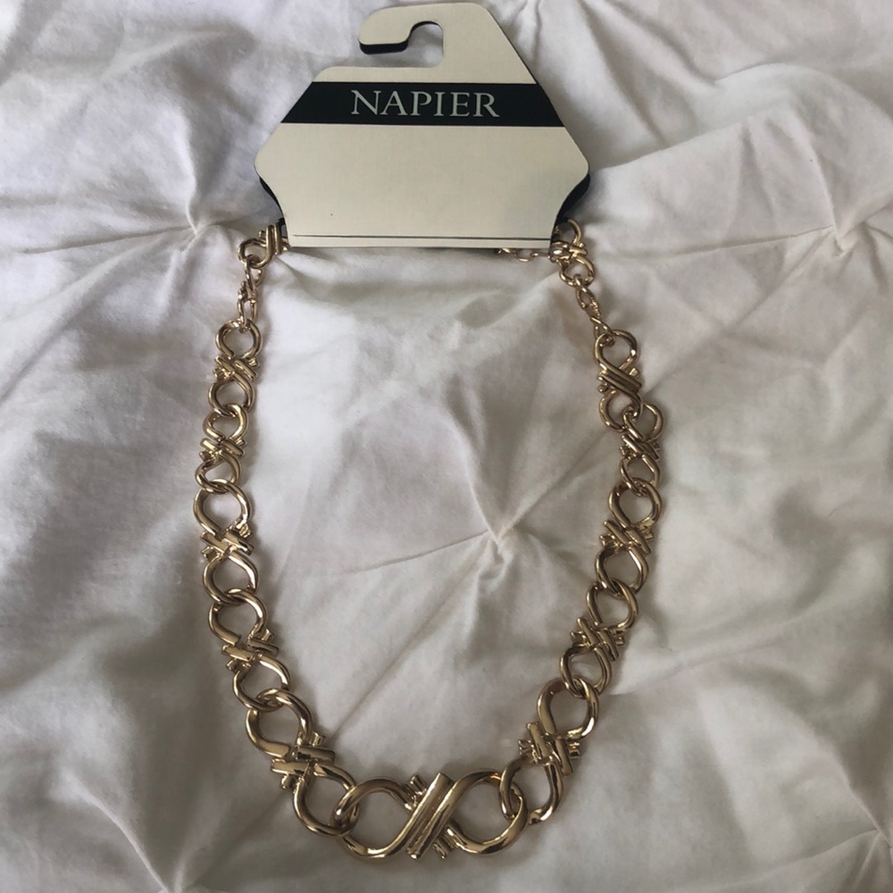 Napier gold link necklace